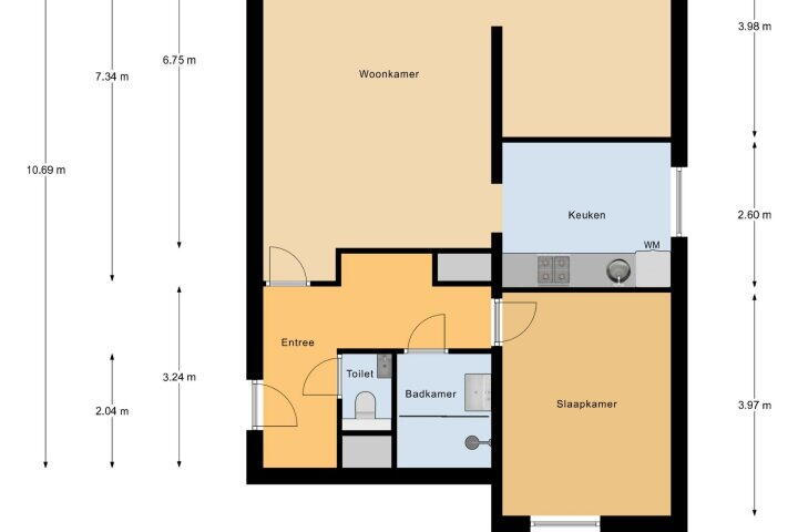 Plattegrond – Drieoortsput 16, Heerlen