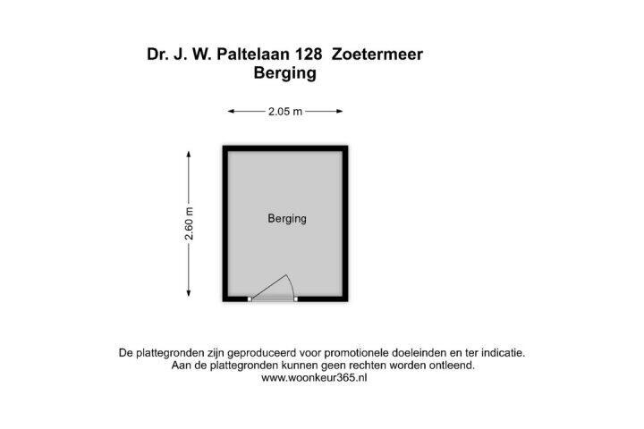 Plattegrond – Dr. J. W. Paltelaan 128, Zoetermeer