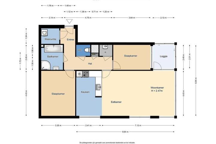 Plattegrond – Dr. Lelykade 281, 's-gravenhage