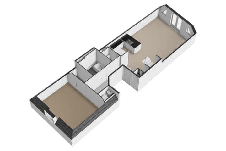 Plattegrond – Droogbak 6 D, Amsterdam