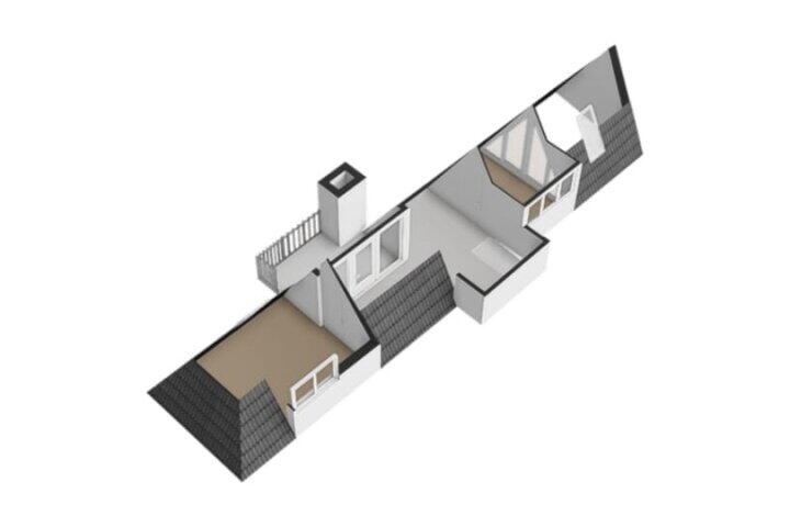 Plattegrond – Droogbak 6 D, Amsterdam