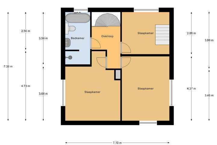 Plattegrond – Dross Banensstraat 1, Elsloo