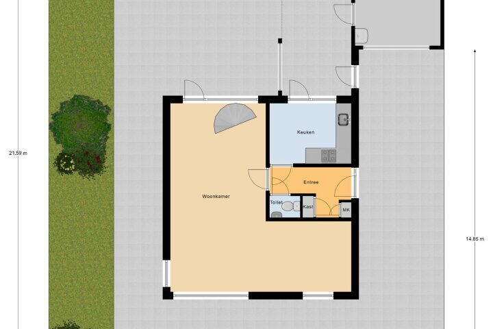 Plattegrond – Dross Banensstraat 1, Elsloo
