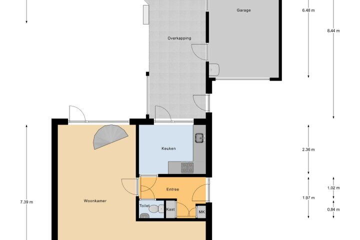 Plattegrond – Dross Banensstraat 1, Elsloo