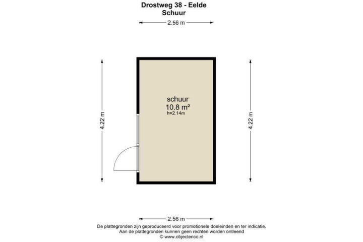 Plattegrond – Drostweg 38, Eelde