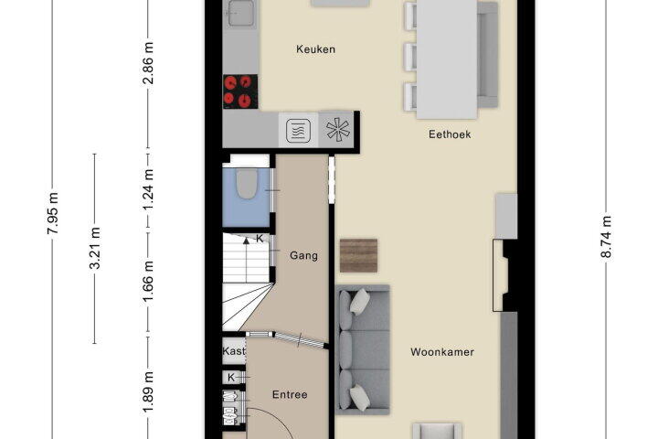 Plattegrond – Dr. Schaepmanstraat 36, Haarlem