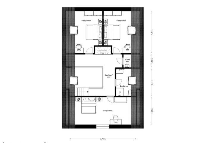 Plattegrond – Ds. Visscherwei 49 A, Houtigehage