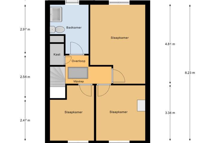 Plattegrond – Duijvendrechtstraat 4, Vlissingen