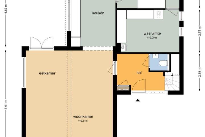Plattegrond – Duinerlaan 5, Eelde