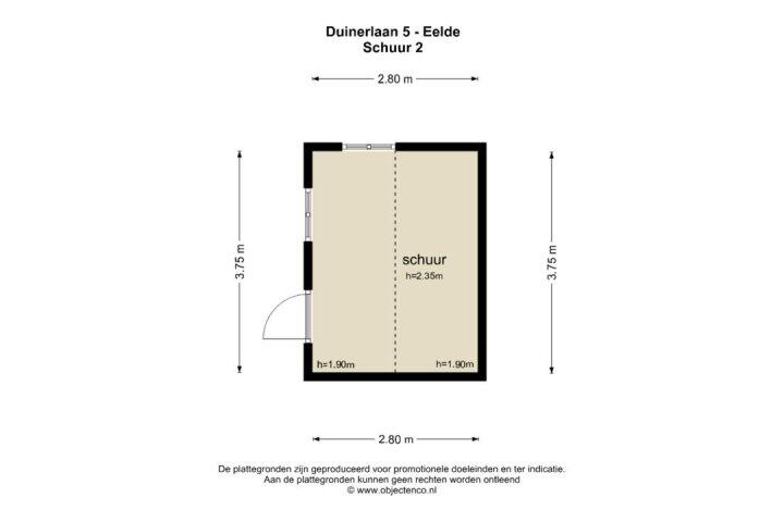 Plattegrond – Duinerlaan 5, Eelde