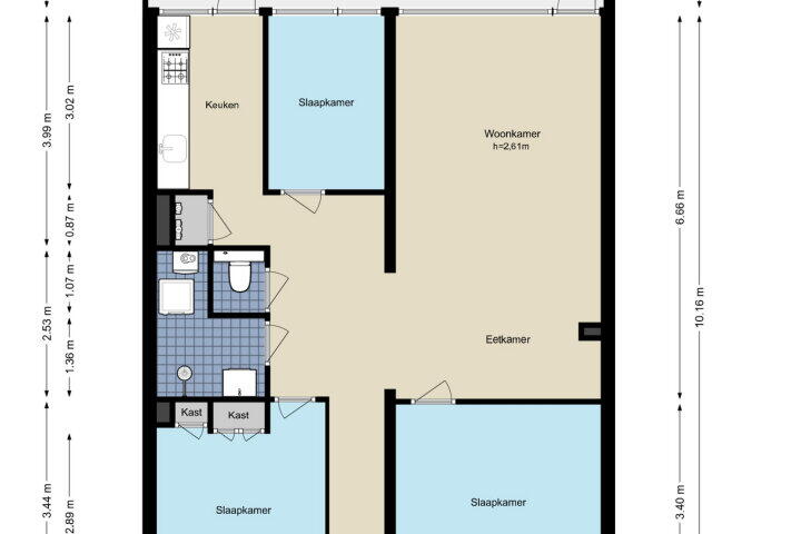 Plattegrond – Duivelandselaan 47, Amstelveen