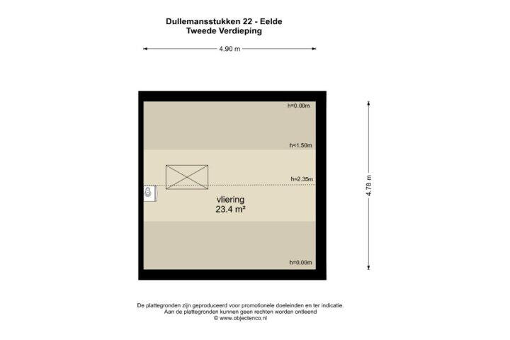 Plattegrond – Dullemansstukken 22, Eelde
