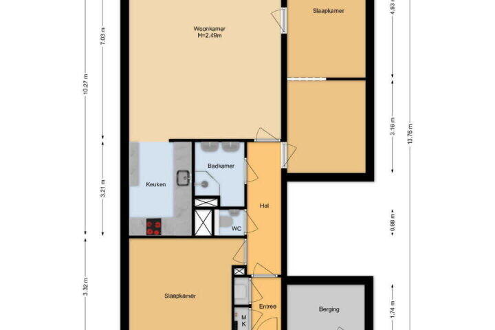 Plattegrond – Du Meelaan 394, Zoetermeer