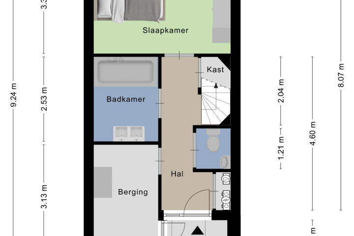Plattegrond – Dunantstraat 32, Roosendaal