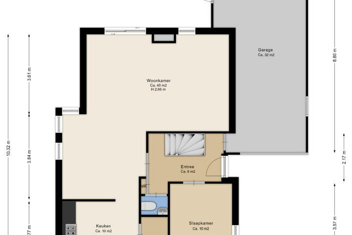 Plattegrond – Dwarsbree 1, Assen