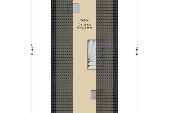 Plattegrond – Dwarsbree 1, Assen