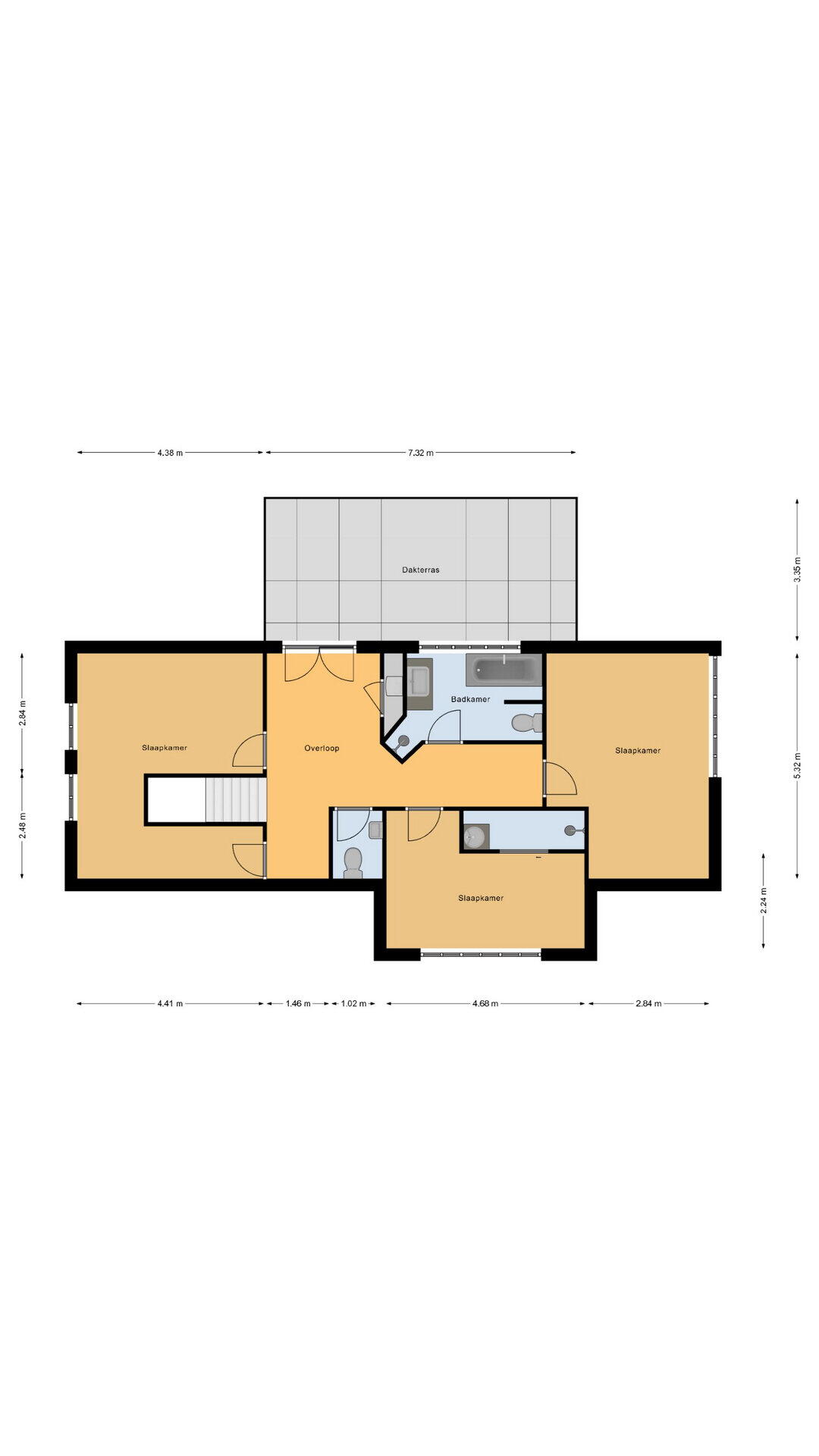 Plattegrond 1 - Dwarsweg 19, Nijensleek