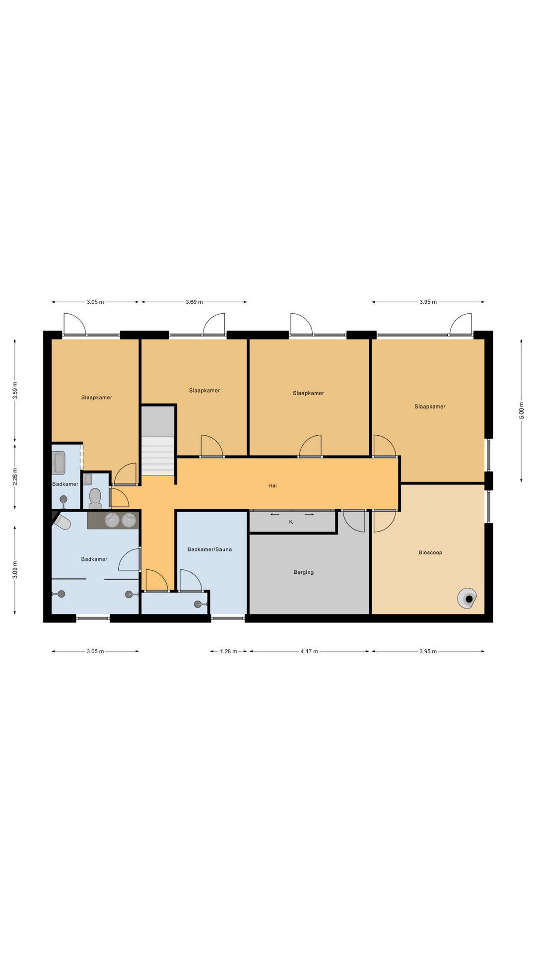 Plattegrond 3 - Dwarsweg 19, Nijensleek