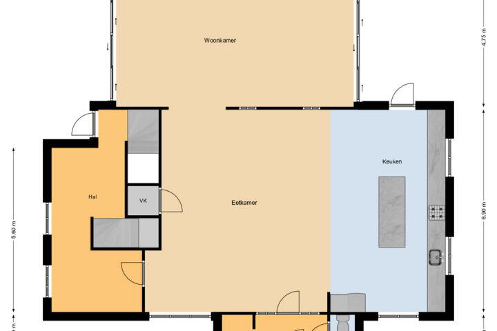 Plattegrond – Dwarsweg 19, Nijensleek
