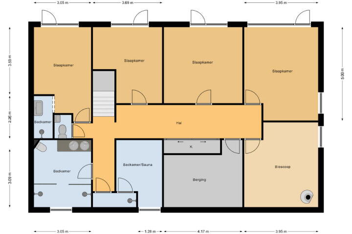 Plattegrond – Dwarsweg 19, Nijensleek