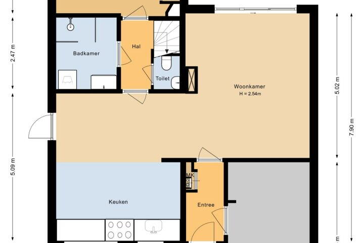 Plattegrond – Dwergvinvis 28, Heerhugowaard