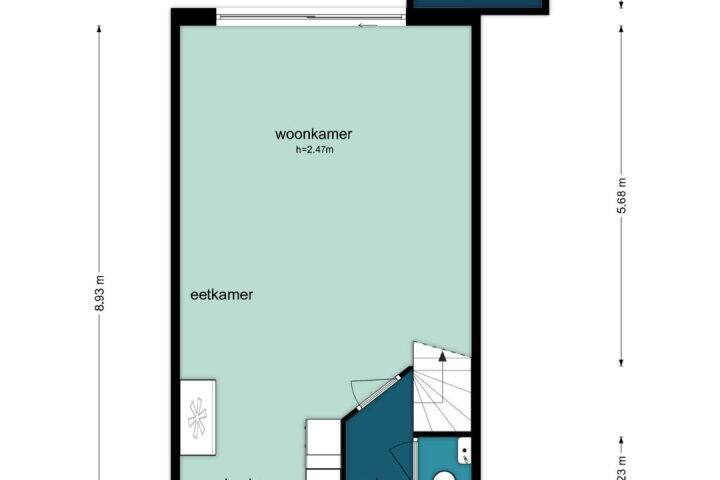 Plattegrond – Edamstraat 47, Zaandam