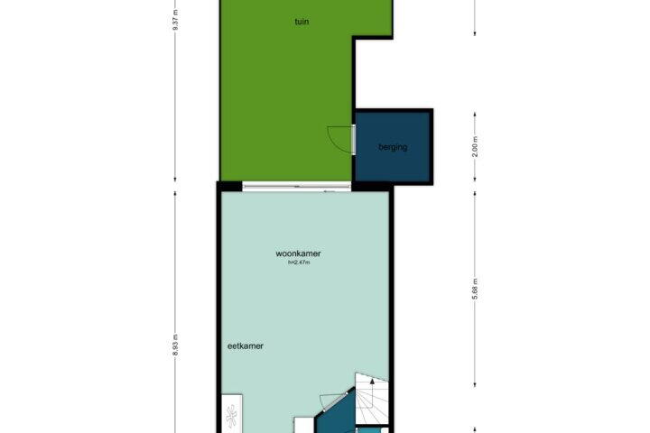 Plattegrond – Edamstraat 47, Zaandam