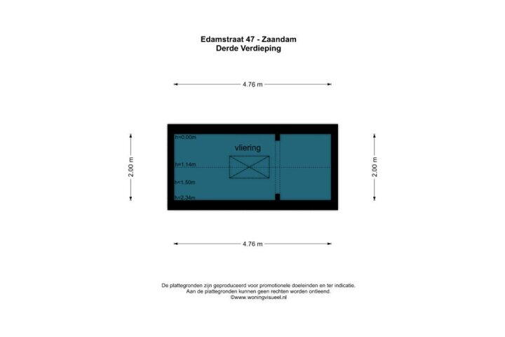 Plattegrond – Edamstraat 47, Zaandam