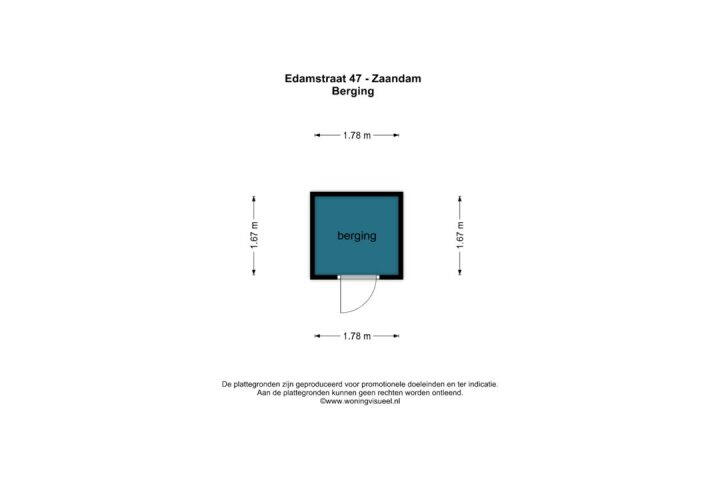 Plattegrond – Edamstraat 47, Zaandam