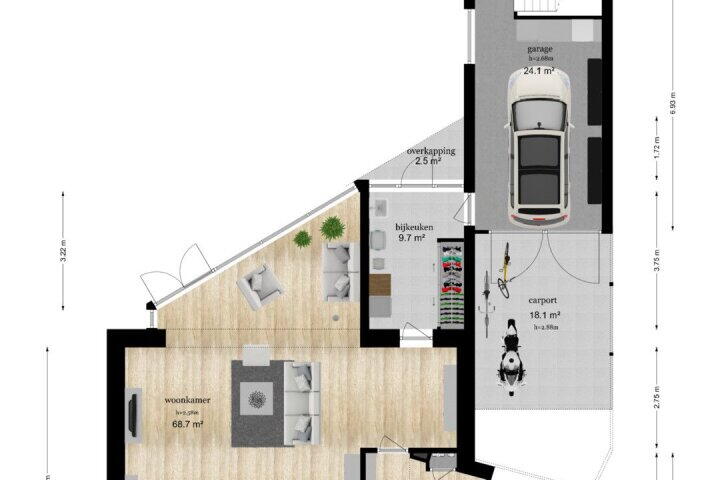 Plattegrond – Eekhoornlaan 3, Maarn