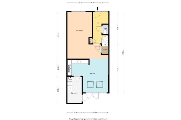 Plattegrond – Eeltsjebaes 75, Joure