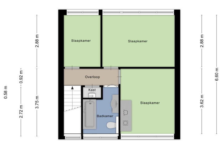 Plattegrond – Eendekooistraat 10, Maastricht