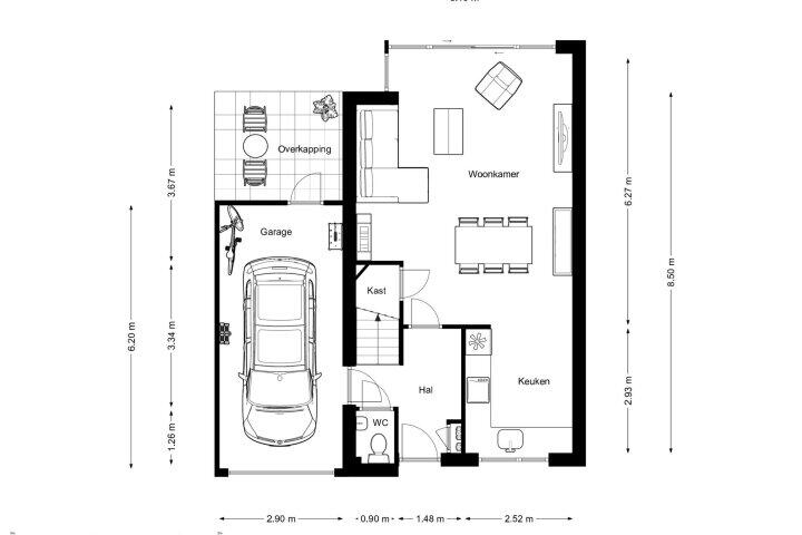 Plattegrond – Eendekroos 66, Drachten