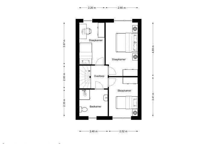 Plattegrond – Eendekroos 66, Drachten