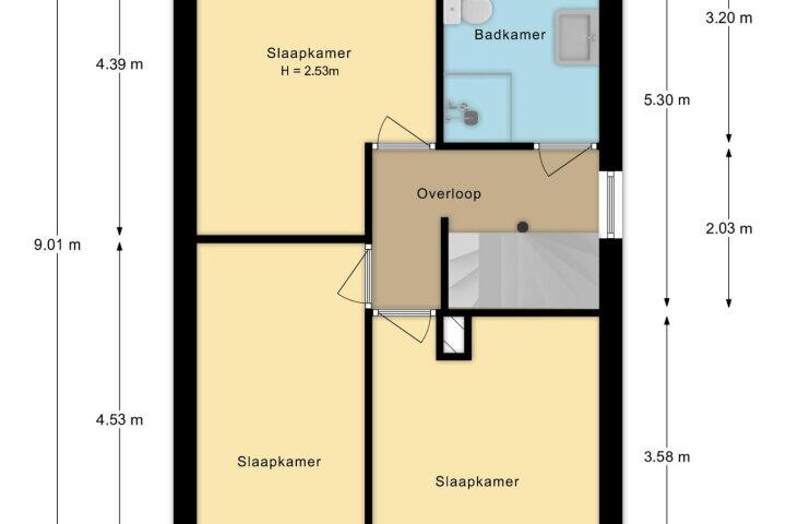 Plattegrond – Eendrachtstraat 73 C, Apeldoorn