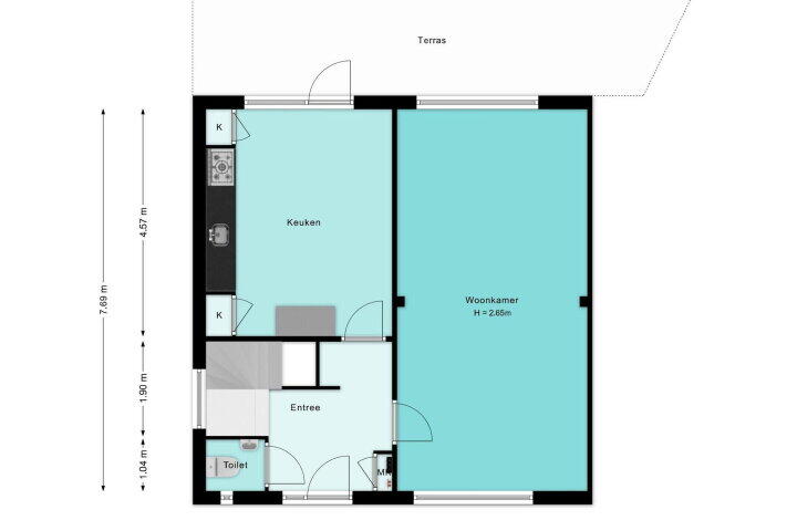 Plattegrond – Eerschotsestraat 94, Sint-oedenrode