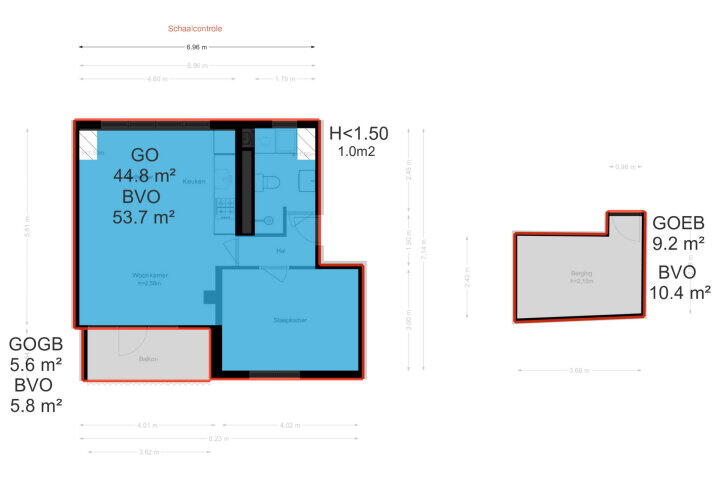 Plattegrond – Eerste Jan Steenstraat 45 E, Amsterdam