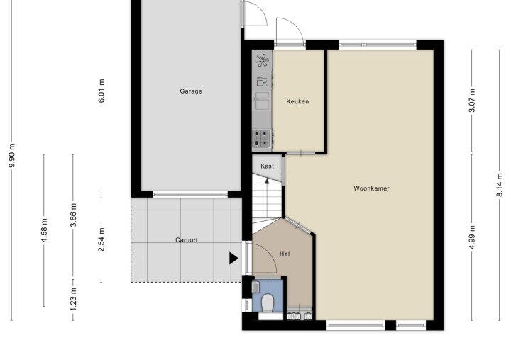 Plattegrond – Eglantier 47, Brunssum