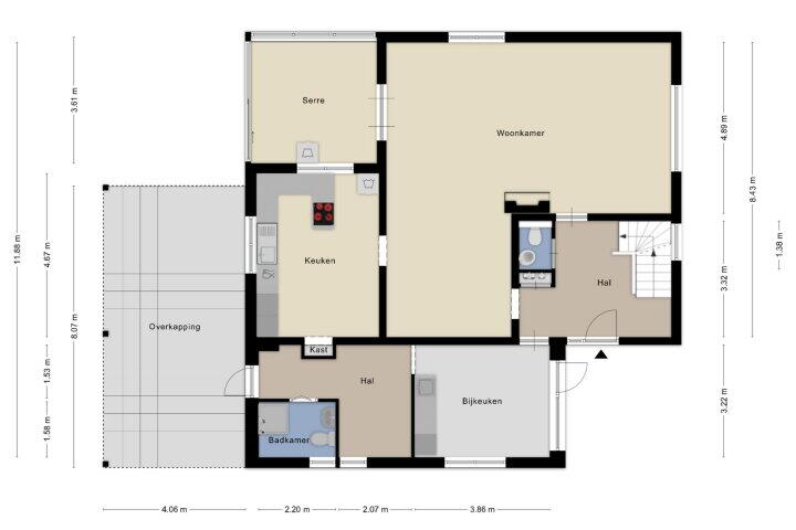 Plattegrond – Eglantier 56 A, Brunssum