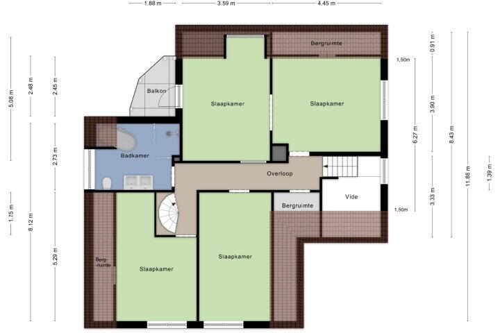 Plattegrond – Eglantier 56 A, Brunssum
