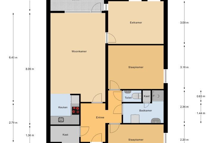 Plattegrond – Egstraat 157, Heerlen