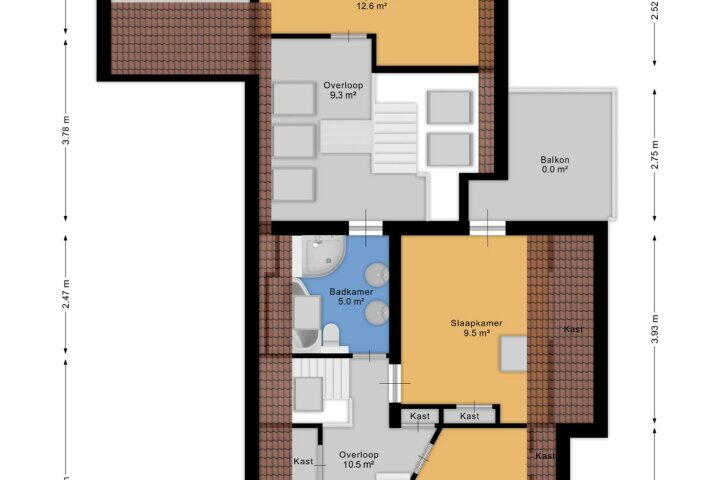 Plattegrond – Eikenlaan 3, Nieuw-Roden