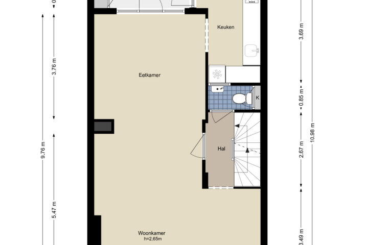 Plattegrond – Eikenrodelaan 69, Amstelveen