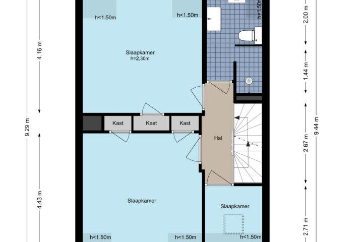 Plattegrond – Eikenrodelaan 69, Amstelveen