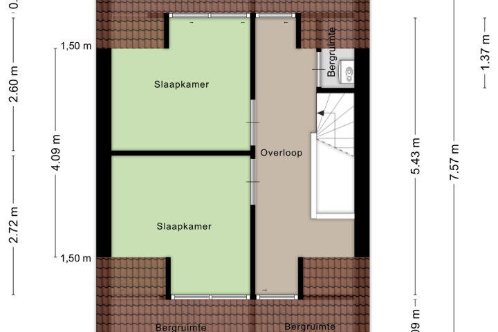 Plattegrond – Eikstraat 27, Breda