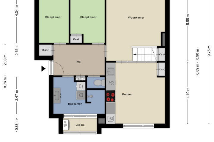 Plattegrond – Einsteinstraat 10 A, Amersfoort