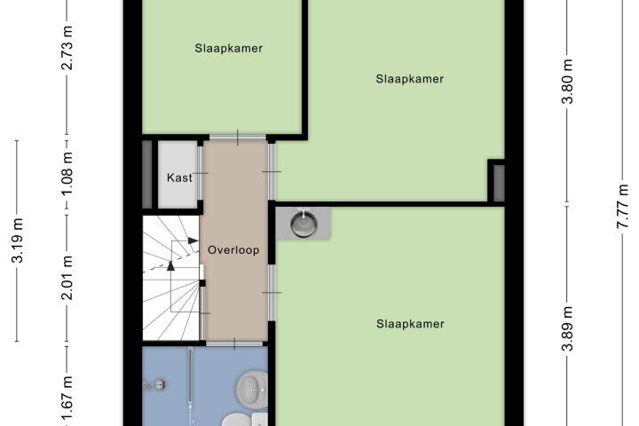 Plattegrond – Einsteinstraat 70, Nijmegen