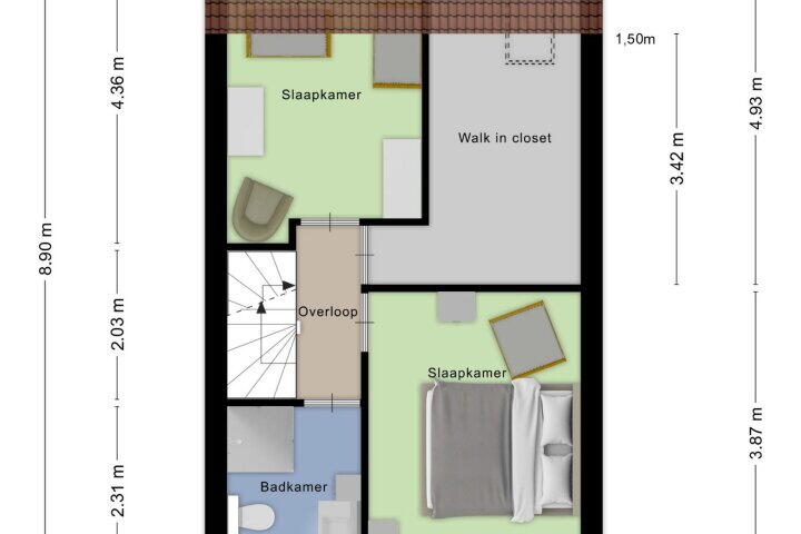 Plattegrond – Elandberg 10, Roosendaal