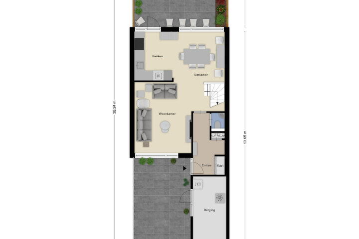Plattegrond – Elisadonk 159, Roosendaal