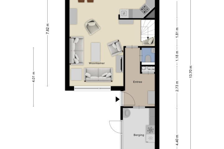 Plattegrond – Elisadonk 263, Roosendaal
